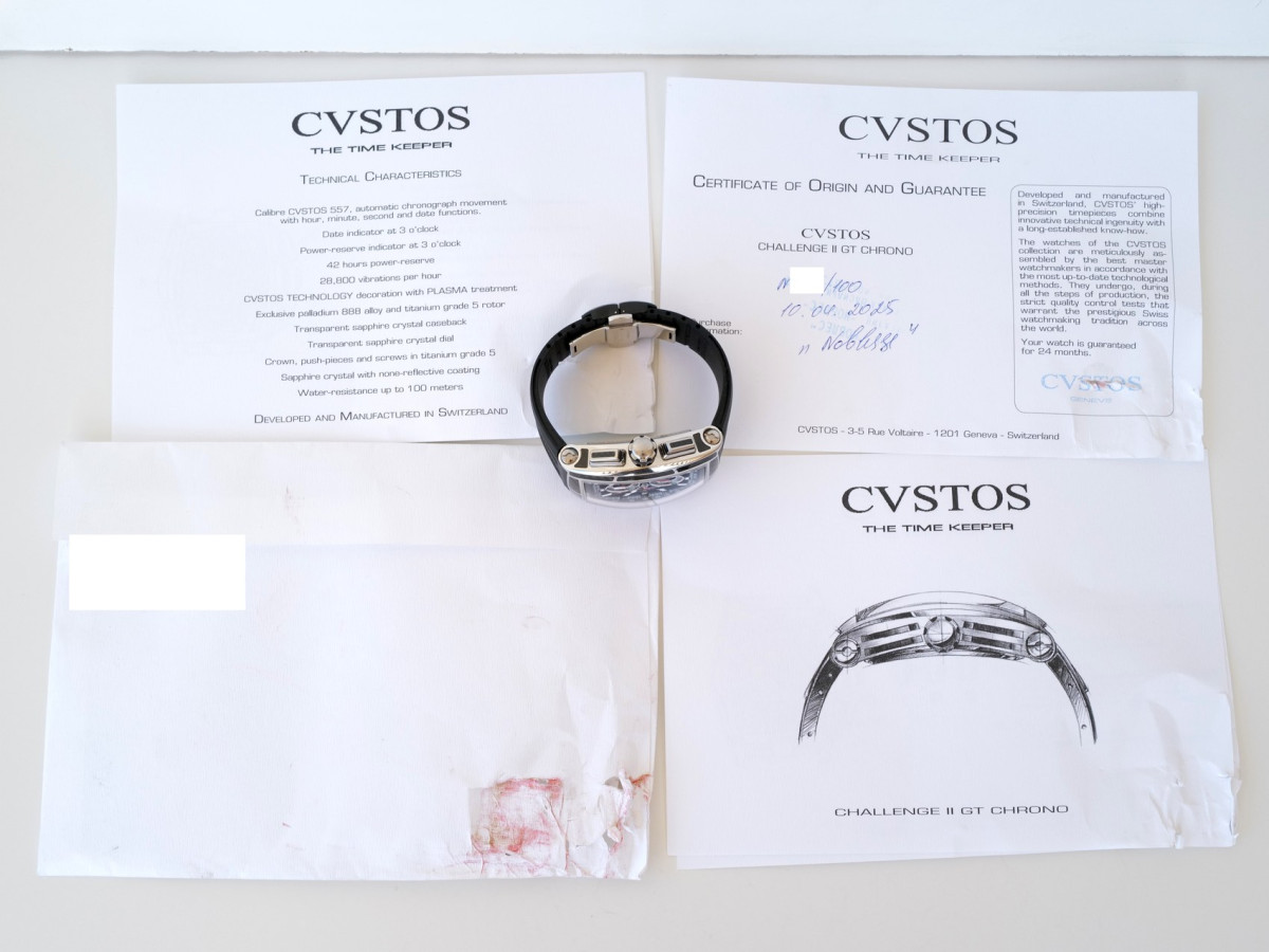 Швейцарские часы Cvstos Challenge Chrono II GT Carbon Limited Edition of 100