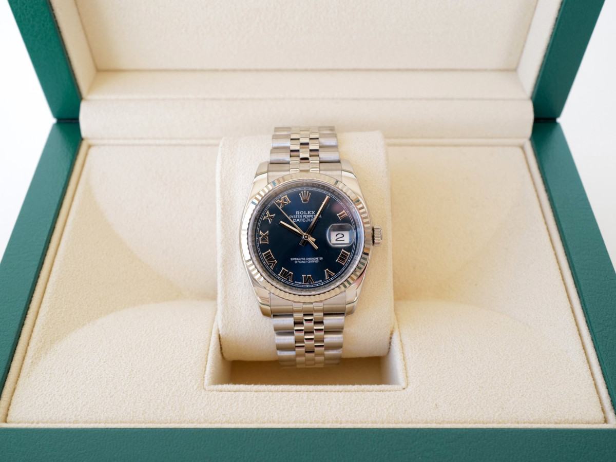 Швейцарський годинник Rolex Datejust 36 Jubilee Steel Blue Roman Dial