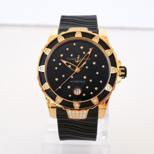 Швейцарський годинник Ulysse Nardin Lady Diver Starry Night 18K Rose Gold 40