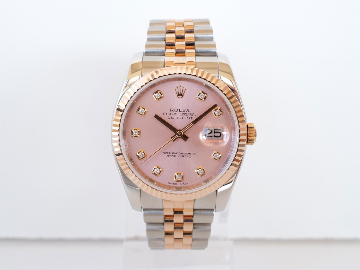 Швейцарський годинник Rolex Datejust 36 Jubilee Steel 18K Rose Gold Pink Diamond Dial