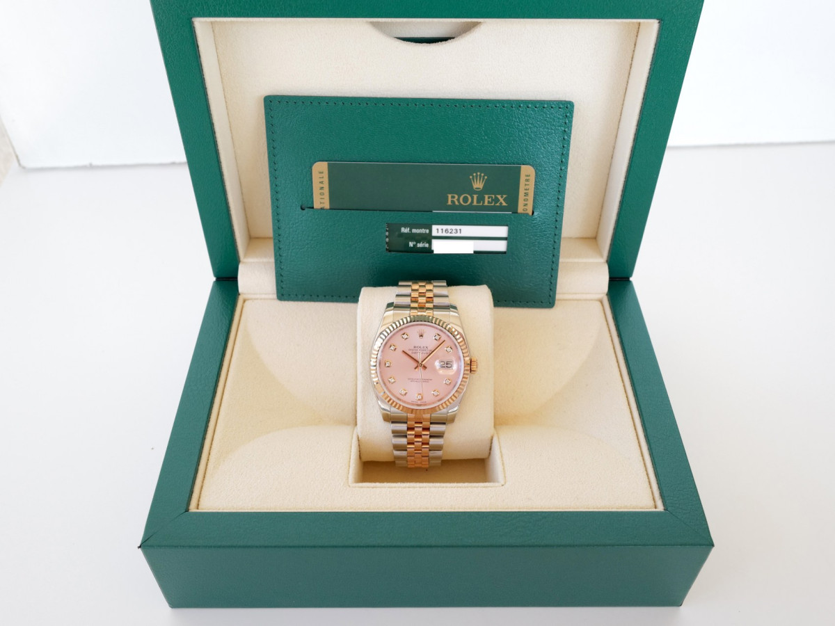 Швейцарський годинник Rolex Datejust 36 Jubilee Steel 18K Rose Gold Pink Diamond Dial