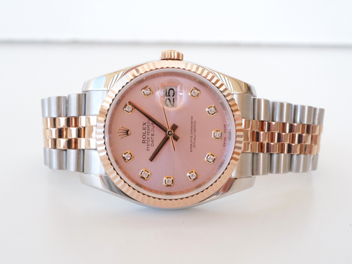 Швейцарський годинник Rolex Datejust 36 Jubilee Steel 18K Rose Gold Pink Diamond Dial