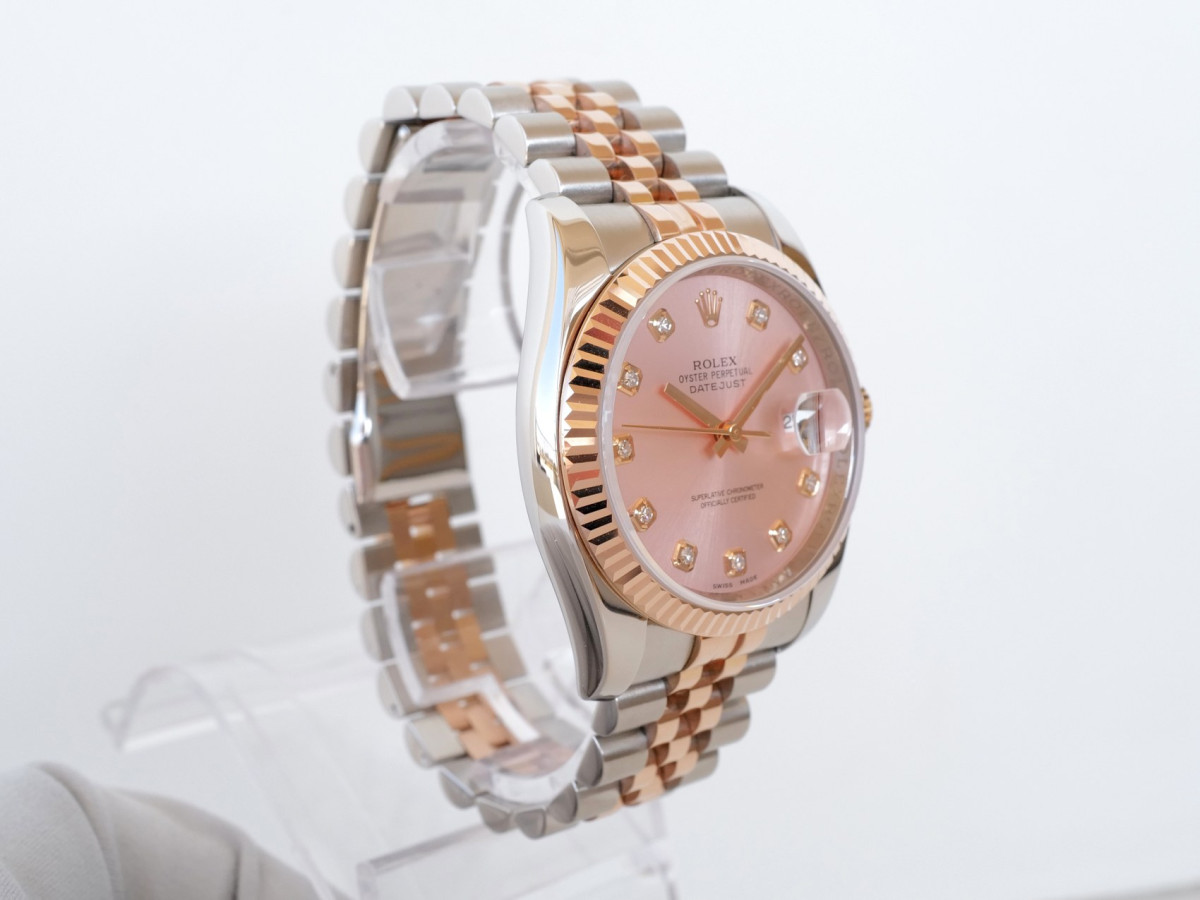 Швейцарський годинник Rolex Datejust 36 Jubilee Steel 18K Rose Gold Pink Diamond Dial