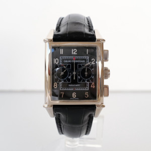 Швейцарские часы Girard Perregaux Vintage 1945 Chronograph 18K White Gold Black Dial