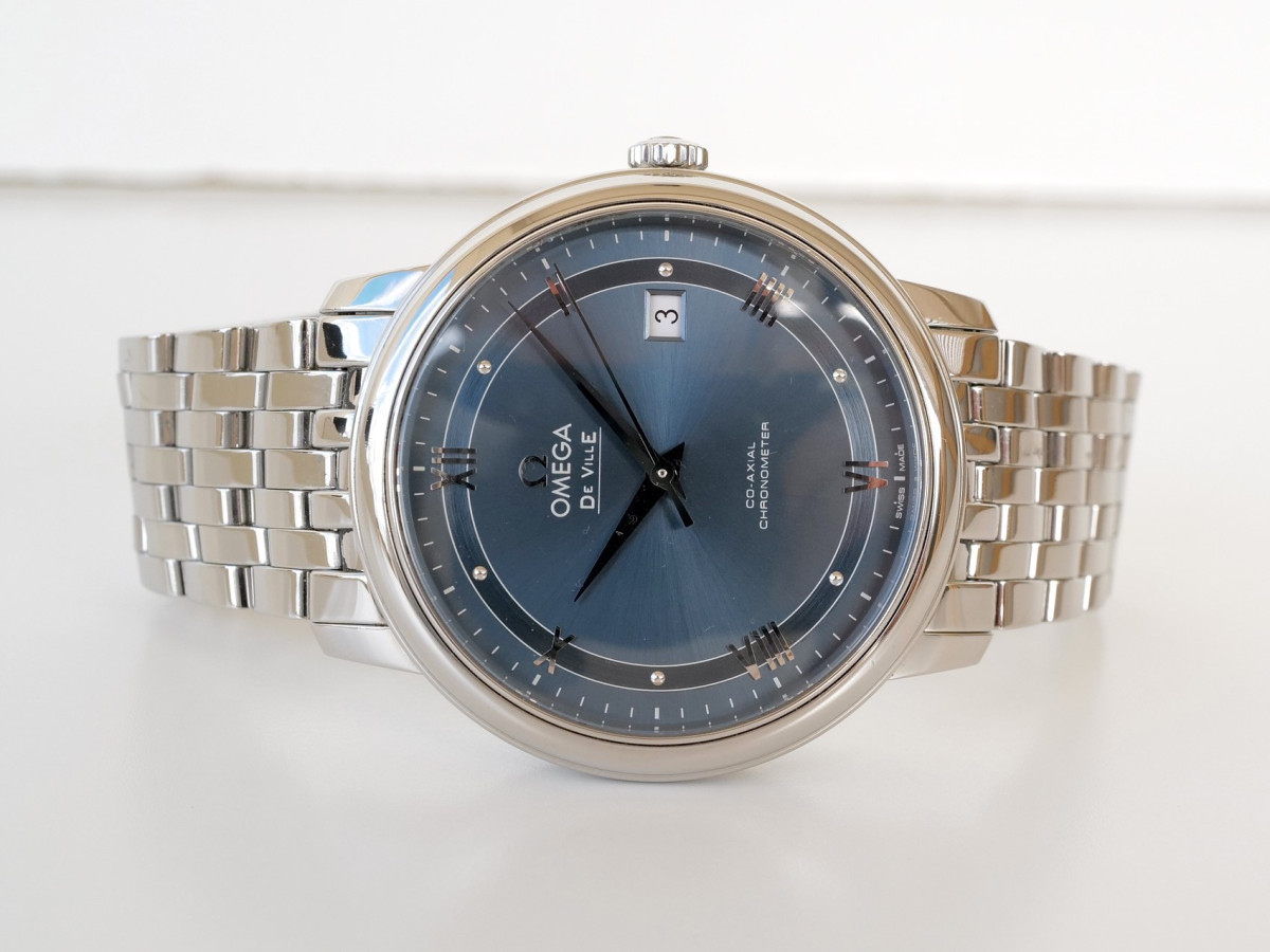 Швейцарские часы Omega De Ville Prestige Automatic Blue Dial 40