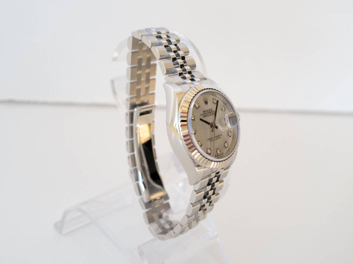 Швейцарський годинник Rolex Lady-Datejust 28 Jubilee Steel 18K White Gold MOP Diamond Dial