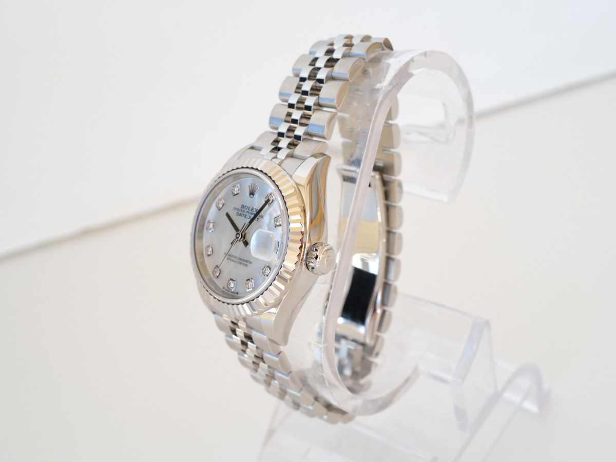 Швейцарський годинник Rolex Lady-Datejust 28 Jubilee Steel 18K White Gold MOP Diamond Dial
