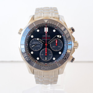 Швейцарские часы Omega Seamaster Diver 300M Chronograph Blue 44