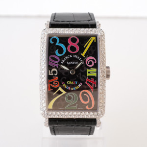 Швейцарские часы Franck Muller Long Island Crazy Hours Color Dreams 18K White Gold Diamonds