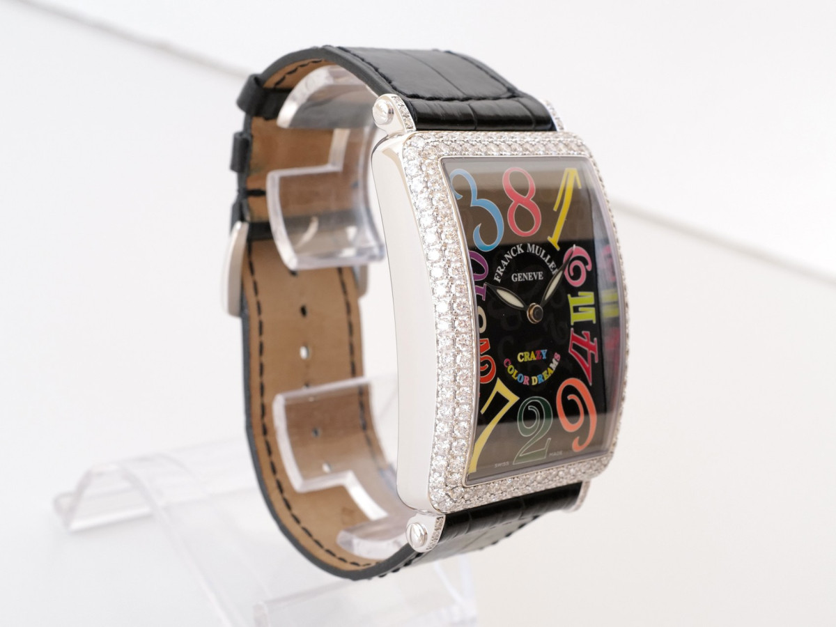 Швейцарские часы Franck Muller Long Island Crazy Hours Color Dreams 18K White Gold Diamonds