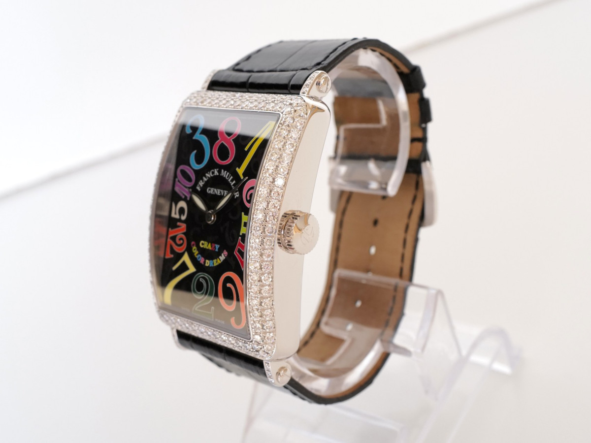 Швейцарские часы Franck Muller Long Island Crazy Hours Color Dreams 18K White Gold Diamonds
