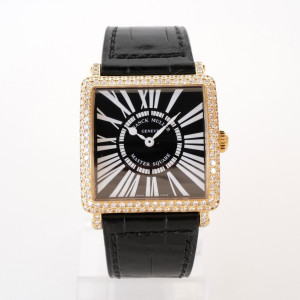Швейцарские часы Franck Muller Master Square 18K Rose Gold Diamonds