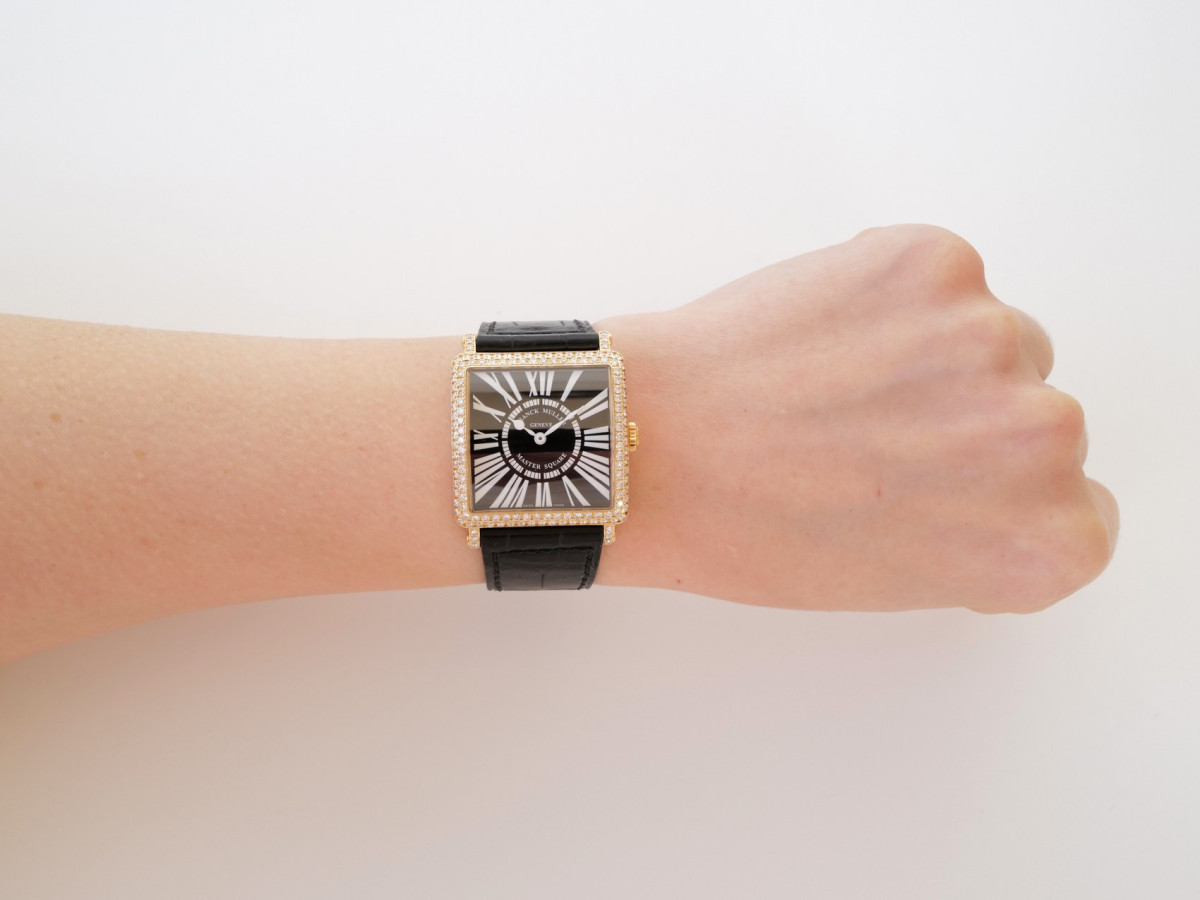 Швейцарские часы Franck Muller Master Square 18K Rose Gold Diamonds