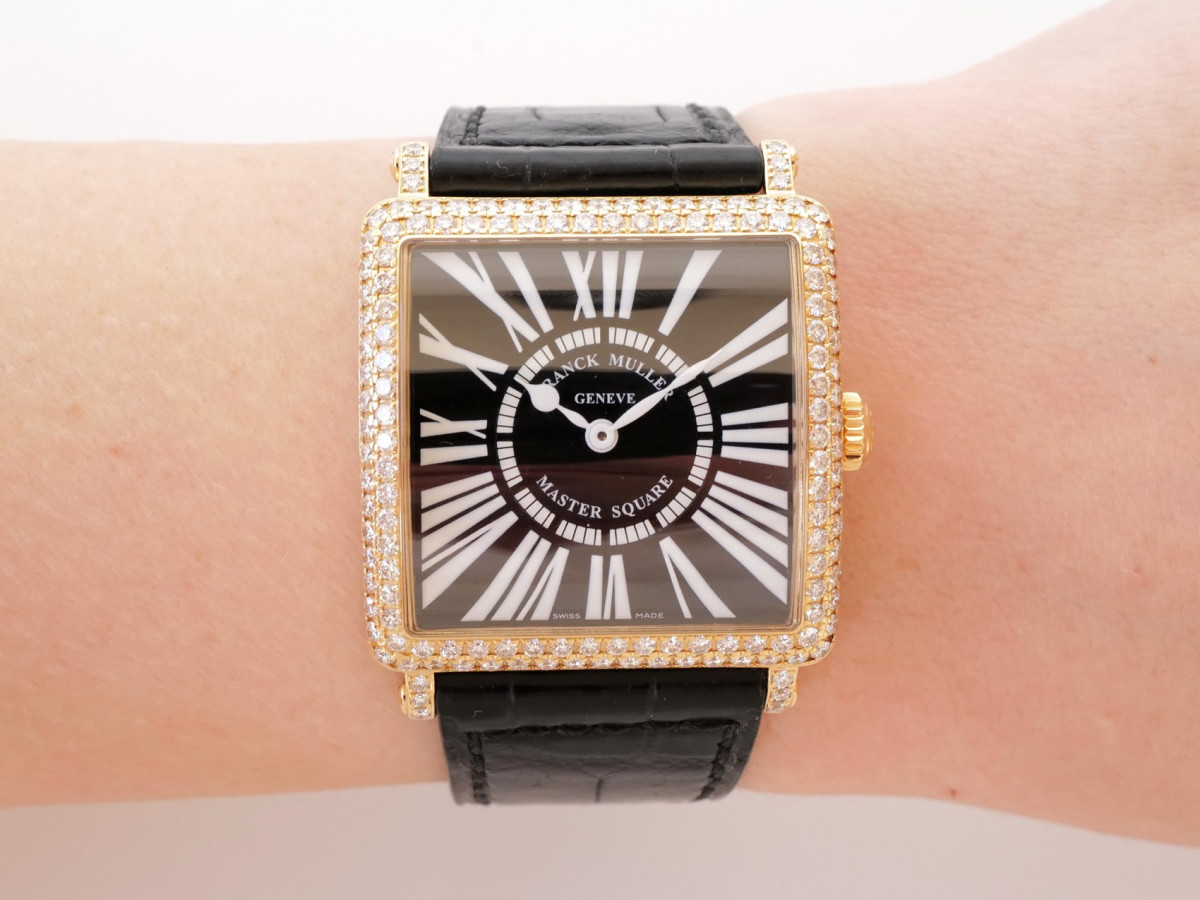 Швейцарские часы Franck Muller Master Square 18K Rose Gold Diamonds