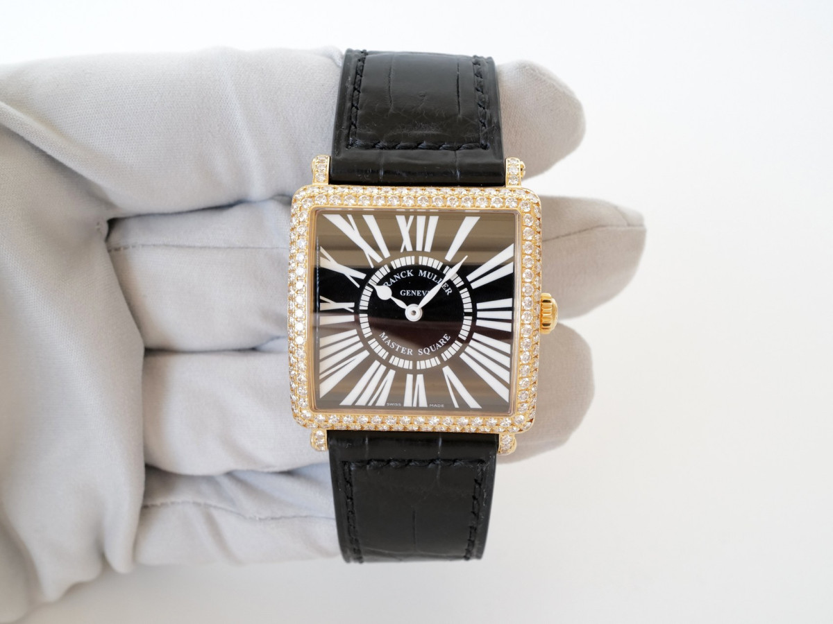 Швейцарские часы Franck Muller Master Square 18K Rose Gold Diamonds