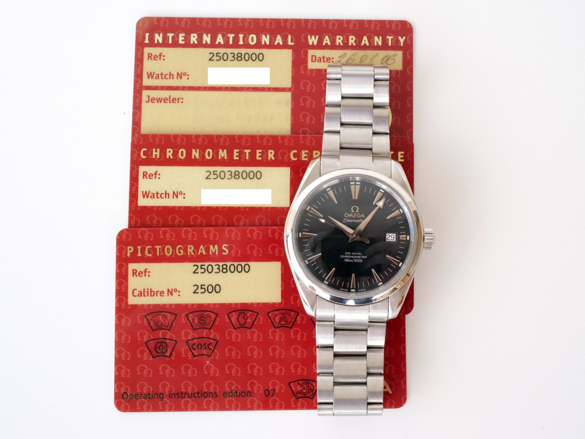 Швейцарские часы Omega Seamaster Aqua Terra Co-axial Blue Dial 39