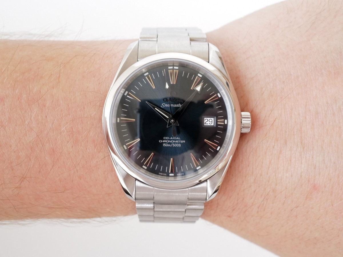 Швейцарские часы Omega Seamaster Aqua Terra Co-axial Blue Dial 39