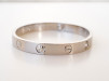 Швейцарський годинник Cartier Love Bracelet Classic Model 18K White Gold 4 Diamonds Size 16