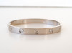 Швейцарський годинник Cartier Love Bracelet Classic Model 18K White Gold 4 Diamonds Size 16