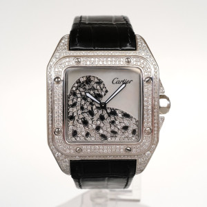 Швейцарський годинник Cartier Santos 100 Custom Diamonds 41
