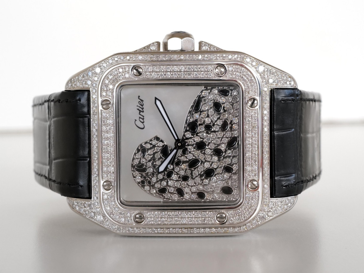 Swiss watch Cartier Santos 100 Custom Diamonds 41