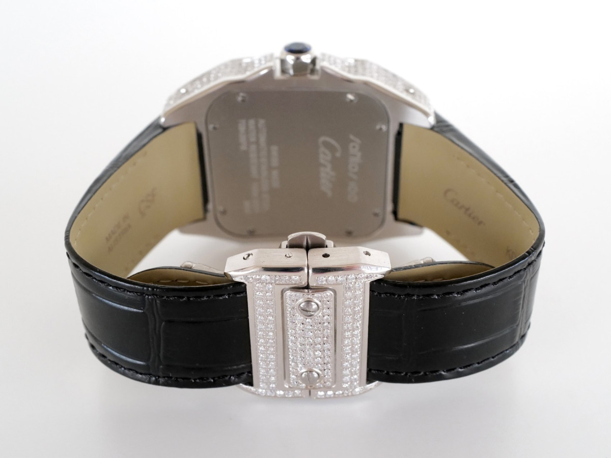 Swiss watch Cartier Santos 100 Custom Diamonds 41