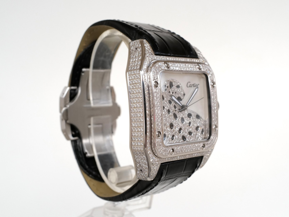Swiss watch Cartier Santos 100 Custom Diamonds 41