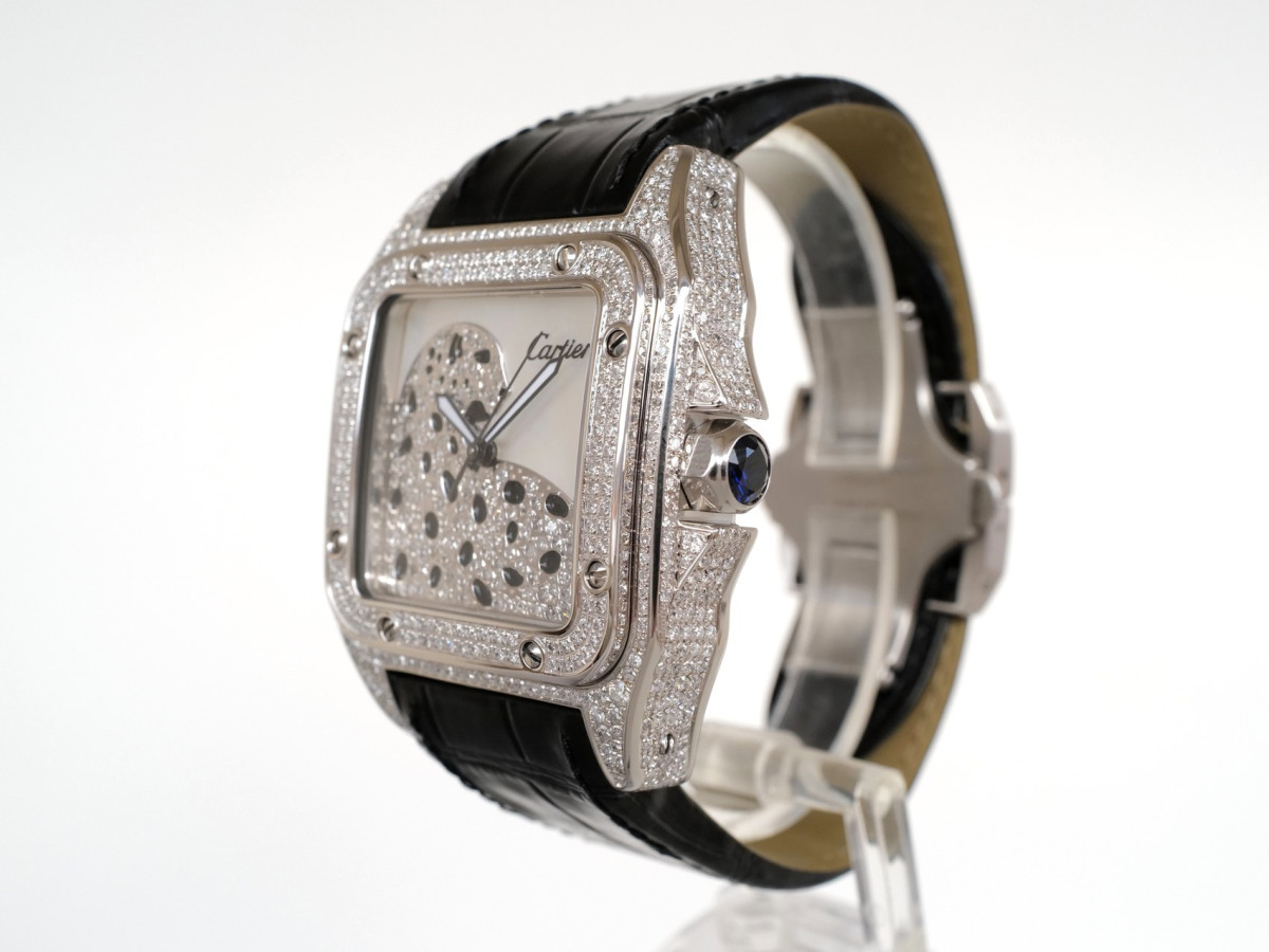 Swiss watch Cartier Santos 100 Custom Diamonds 41