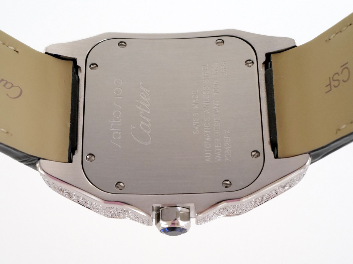 Swiss watch Cartier Santos 100 Custom Diamonds 41