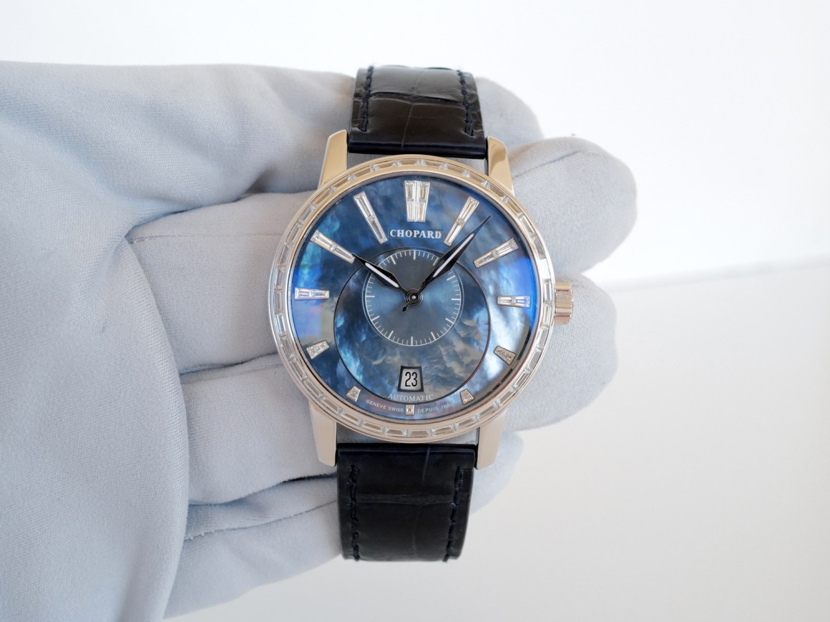 Швейцарские часы Chopard L.U.C. Twin 18K White Gold Baguette Diamonds