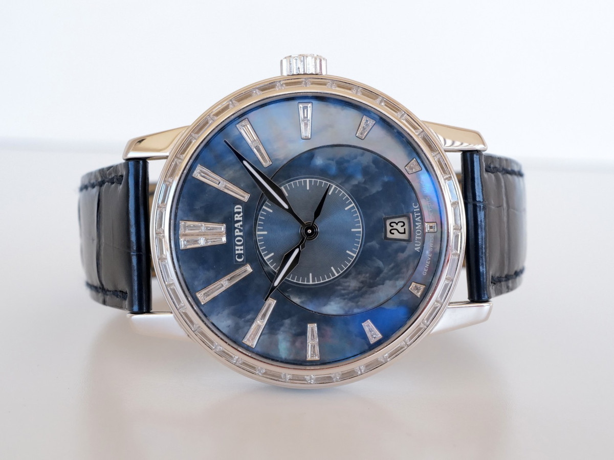 Швейцарские часы Chopard L.U.C. Twin 18K White Gold Baguette Diamonds