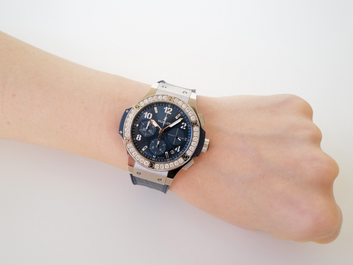 Швейцарские часы Hublot Big Bang Steel Blue Diamonds 41