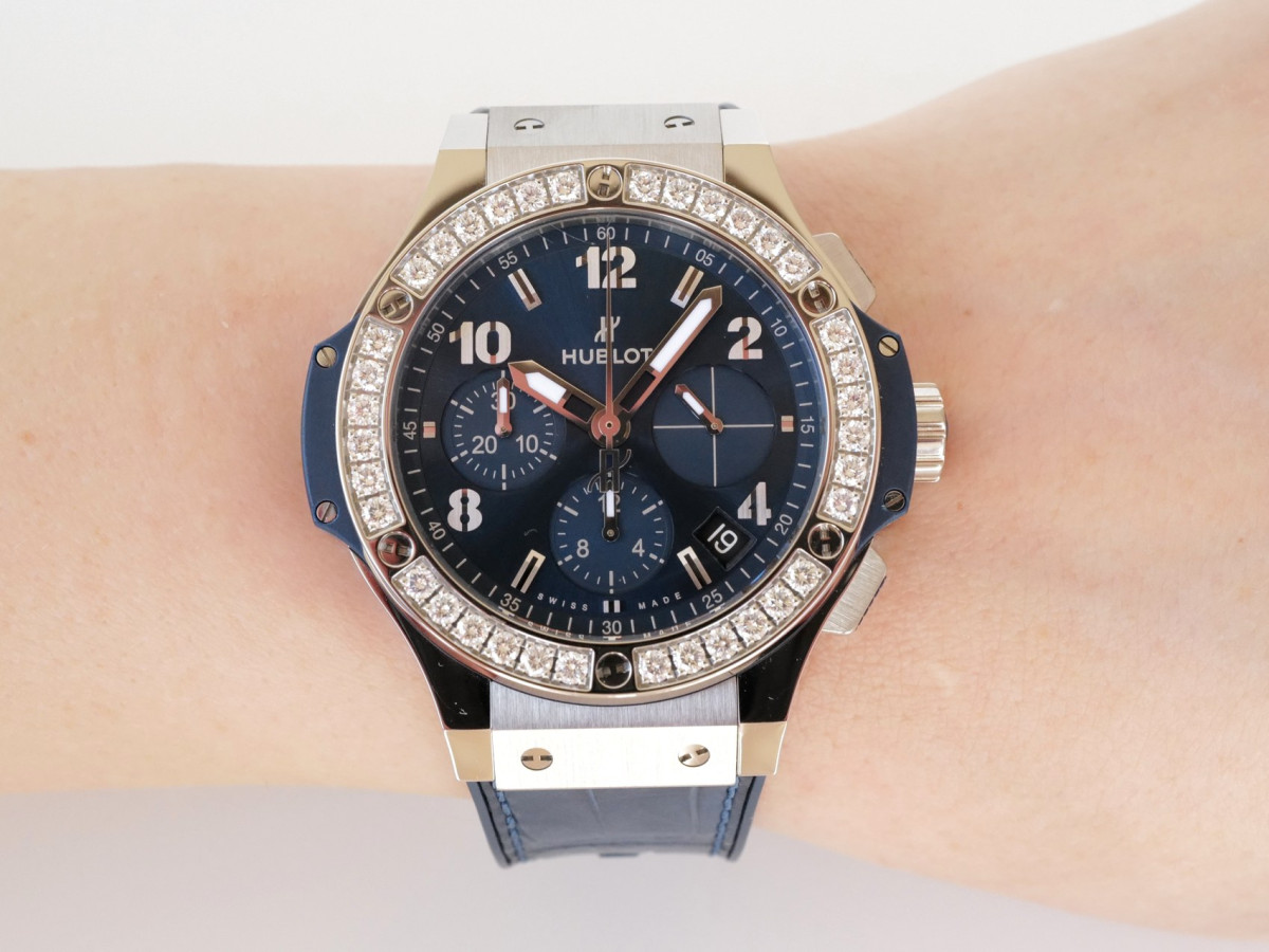 Швейцарские часы Hublot Big Bang Steel Blue Diamonds 41