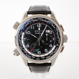 Швейцарские часы Zenith Pilot Doublematic World Time Alarm Chronograph El Primero 46