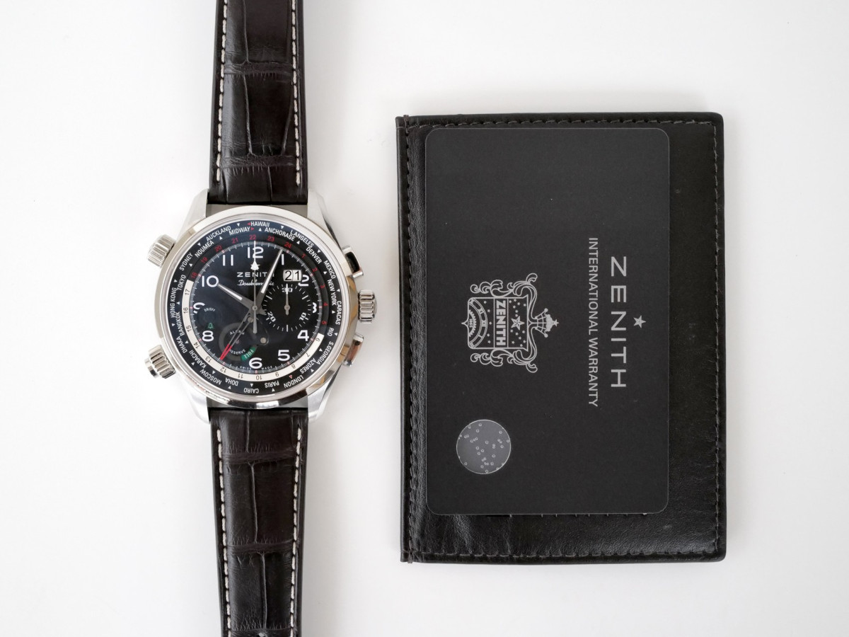 Швейцарские часы Zenith Pilot Doublematic World Time Alarm Chronograph El Primero 46