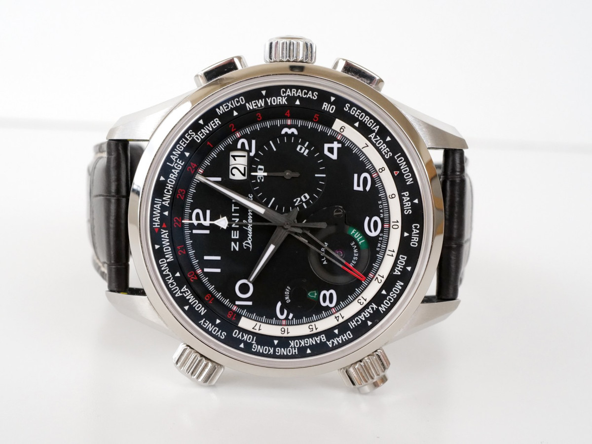 Швейцарские часы Zenith Pilot Doublematic World Time Alarm Chronograph El Primero 46
