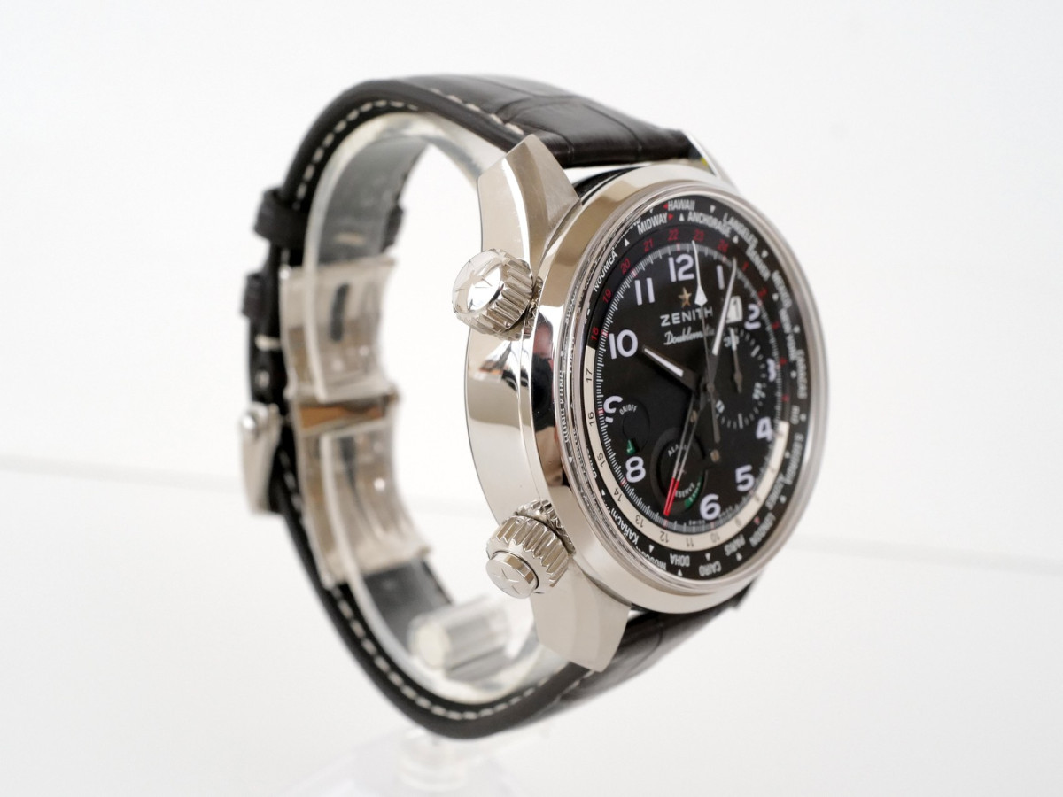 Швейцарские часы Zenith Pilot Doublematic World Time Alarm Chronograph El Primero 46