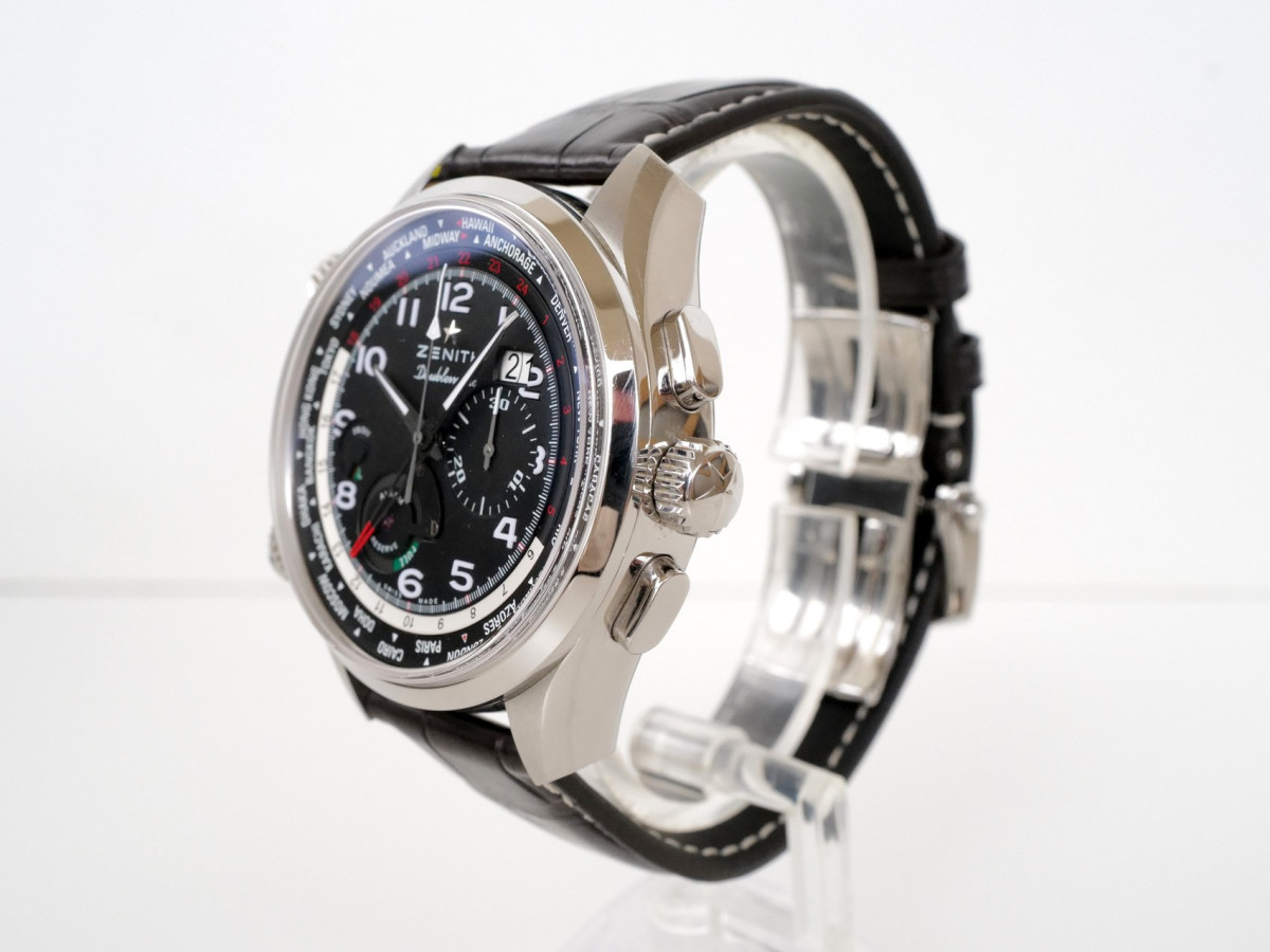 Швейцарские часы Zenith Pilot Doublematic World Time Alarm Chronograph El Primero 46