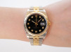 Швейцарские часы Rolex Datejust 36 Jubilee Steel 18K Yellow Gold Black Diamond Dial