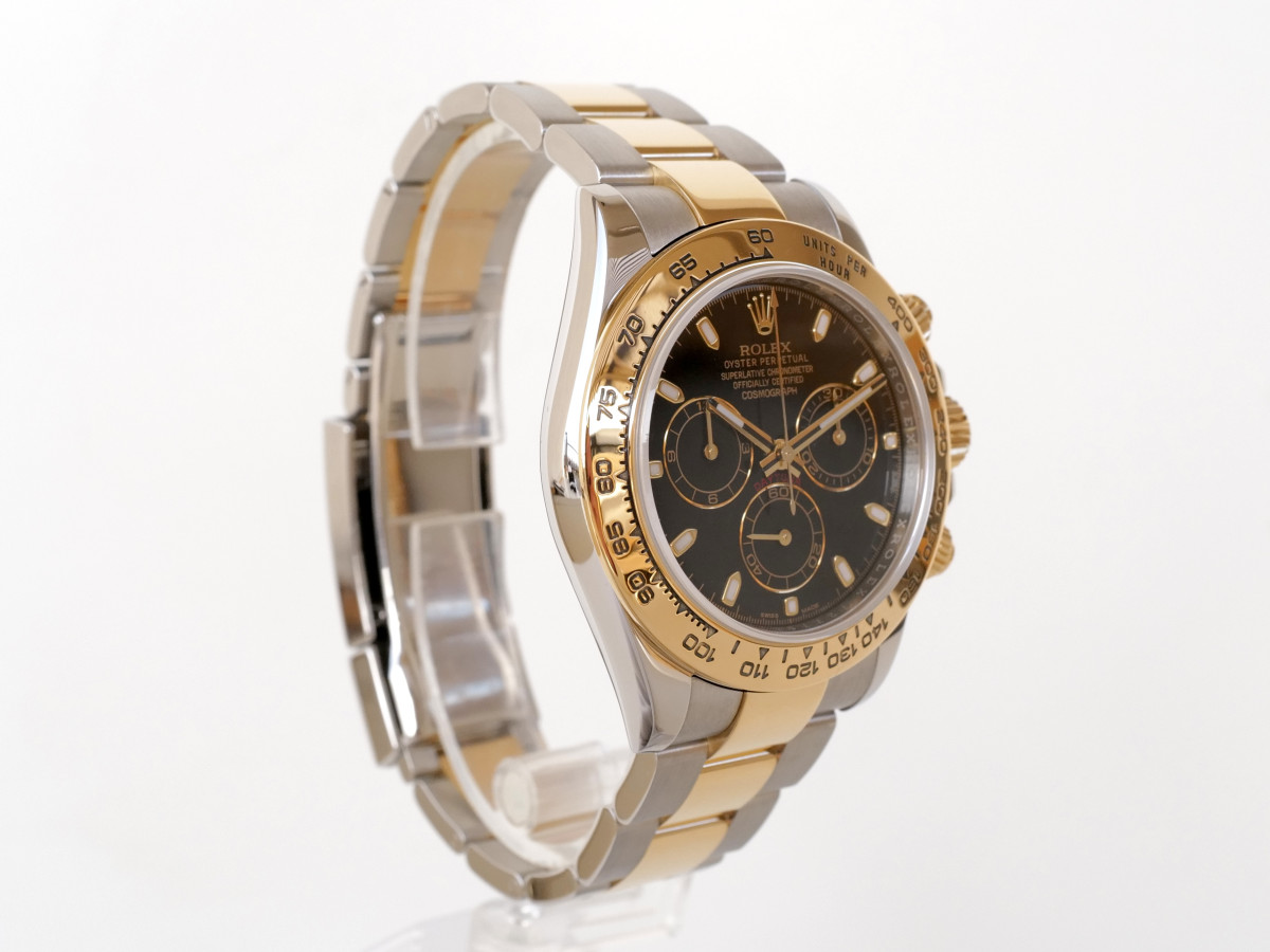 Швейцарские часы Rolex Cosmograph Daytona 18K Yellow Gold Steel Black Dial 40