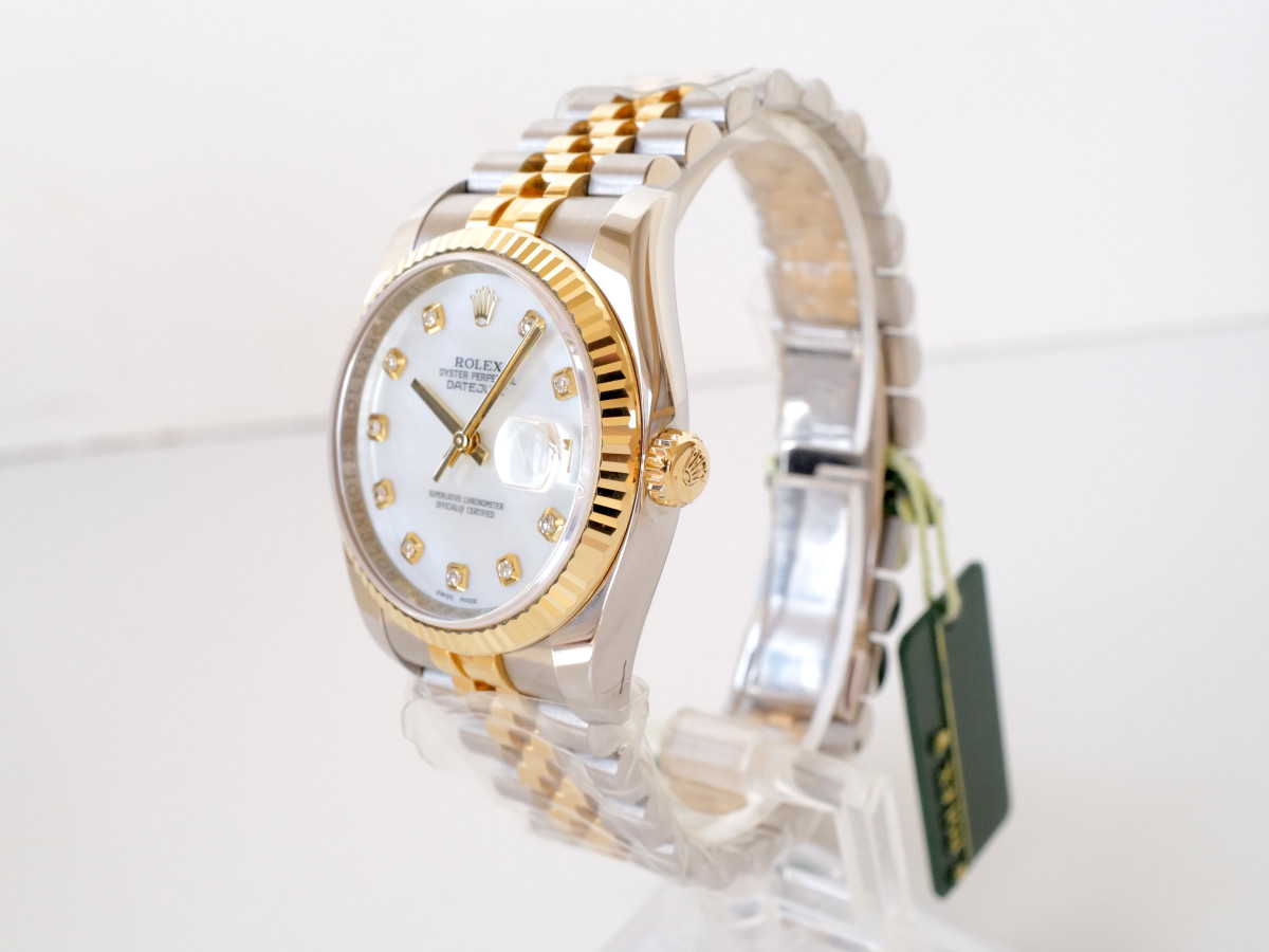 Швейцарские часы Rolex Datejust 36 Jubilee Steel 18K Yellow Gold MOP Diamond Dial