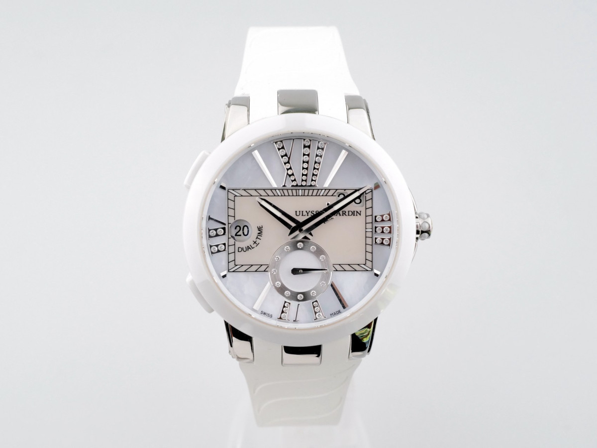 Швейцарський годинник Ulysse Nardin Executive Dual Time Lady MOP Diamond Dial 40