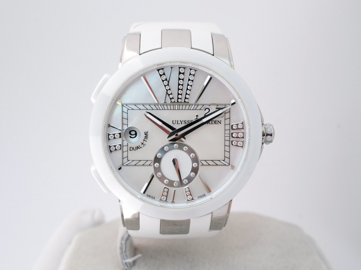 Швейцарський годинник Ulysse Nardin Executive Dual Time Lady MOP Diamond Dial 40