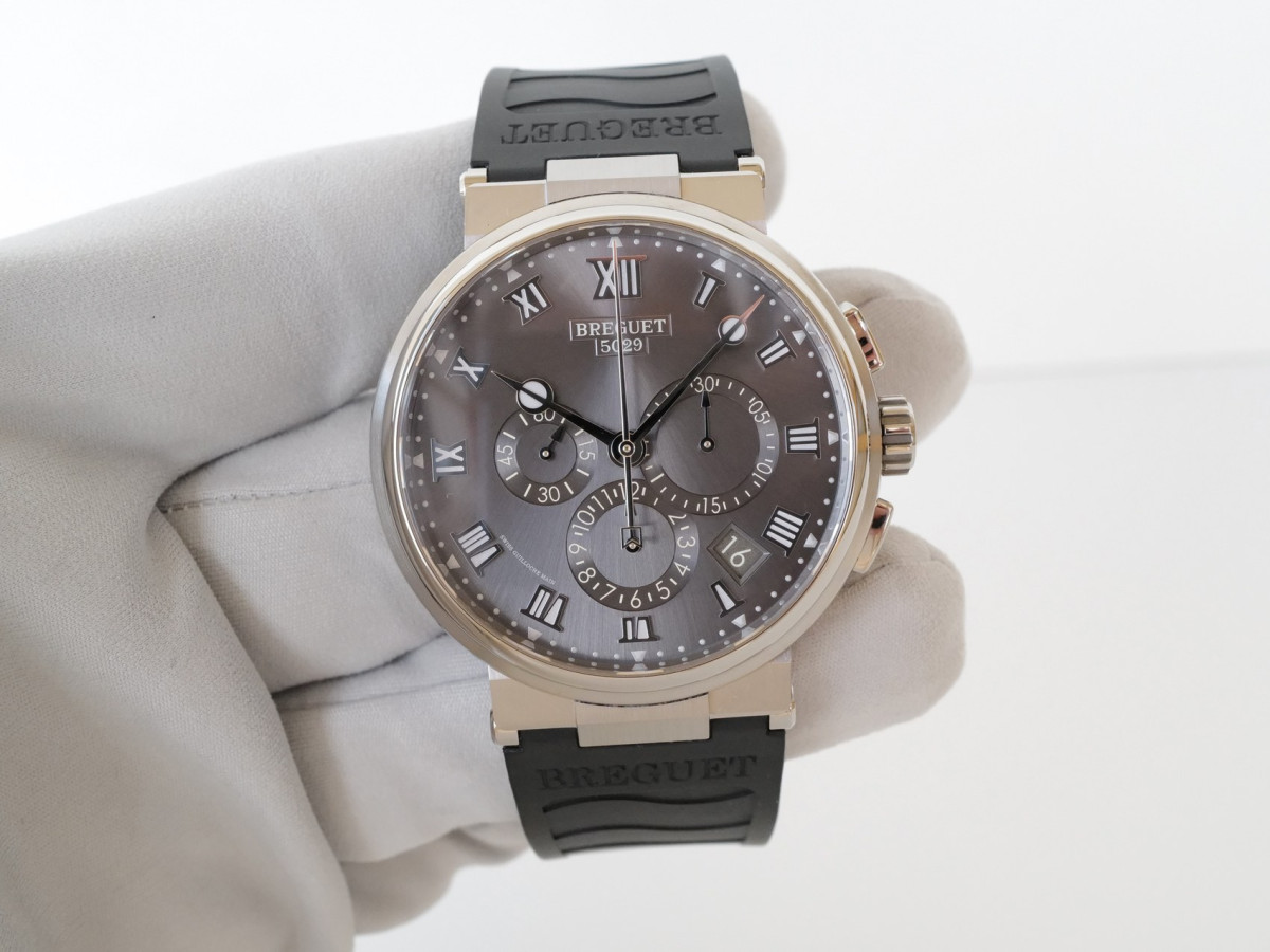 Швейцарские часы Breguet Marine Chronograph Titanium Rhodium Dial 42