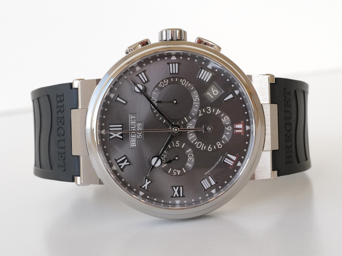 Швейцарские часы Breguet Marine Chronograph Titanium Rhodium Dial 42