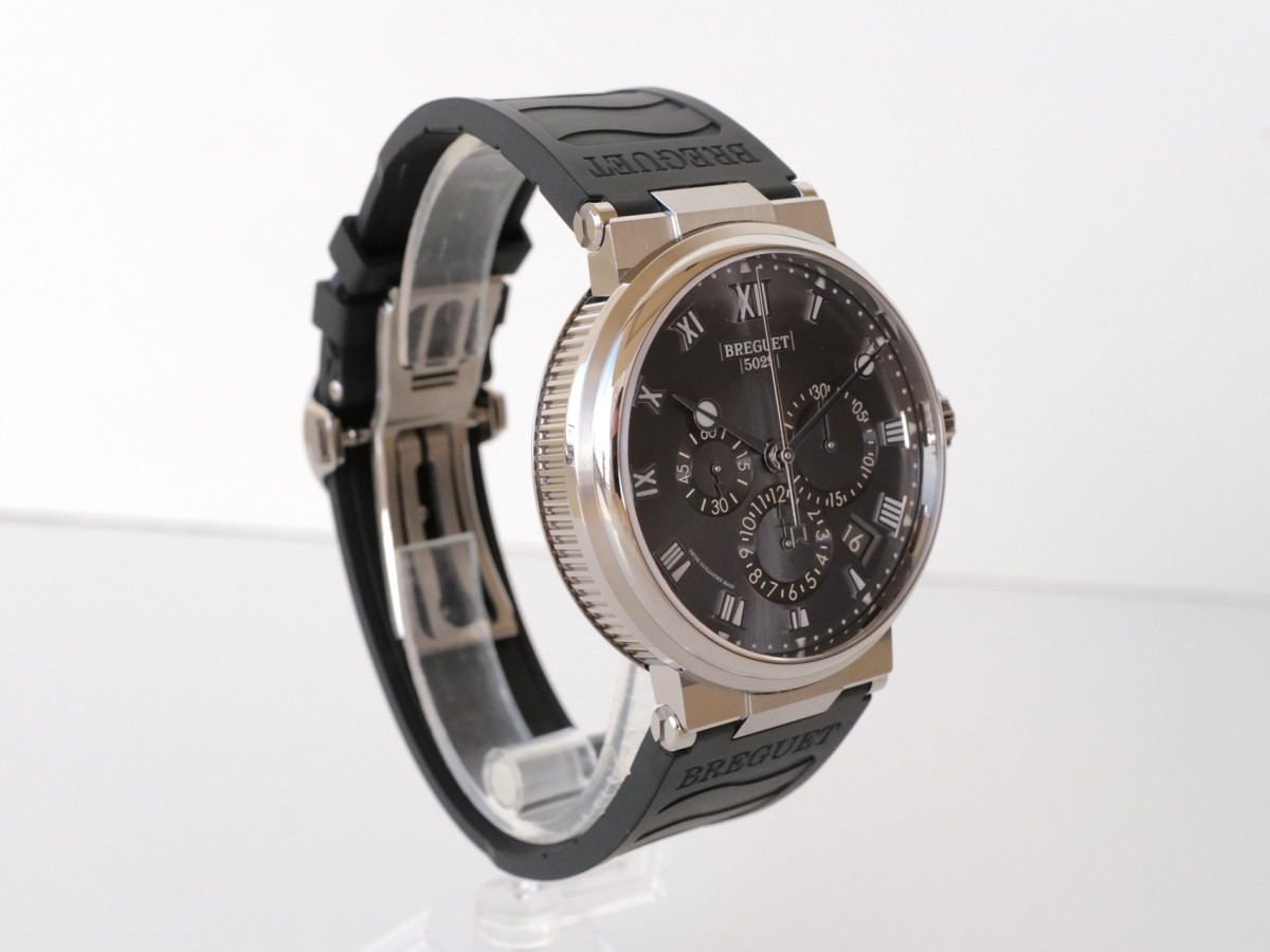 Швейцарские часы Breguet Marine Chronograph Titanium Rhodium Dial 42