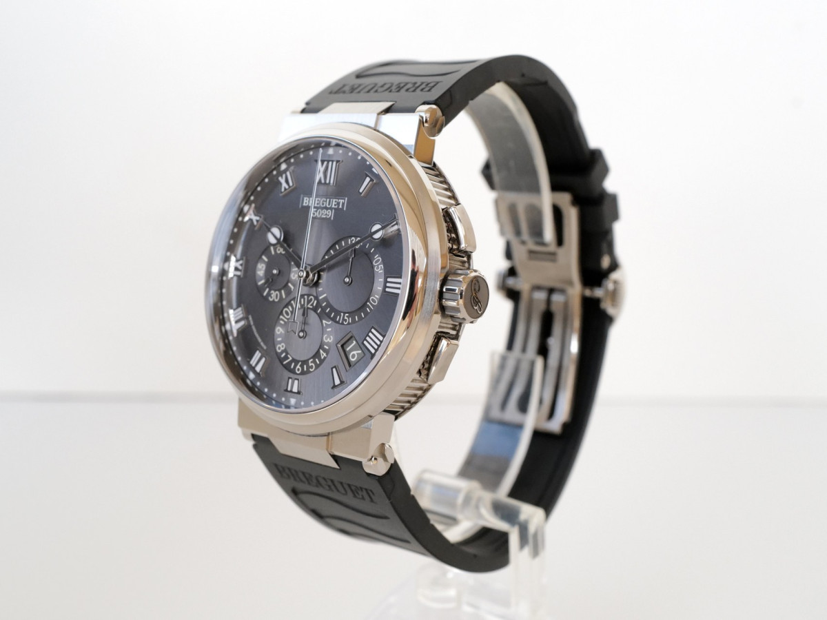 Швейцарские часы Breguet Marine Chronograph Titanium Rhodium Dial 42