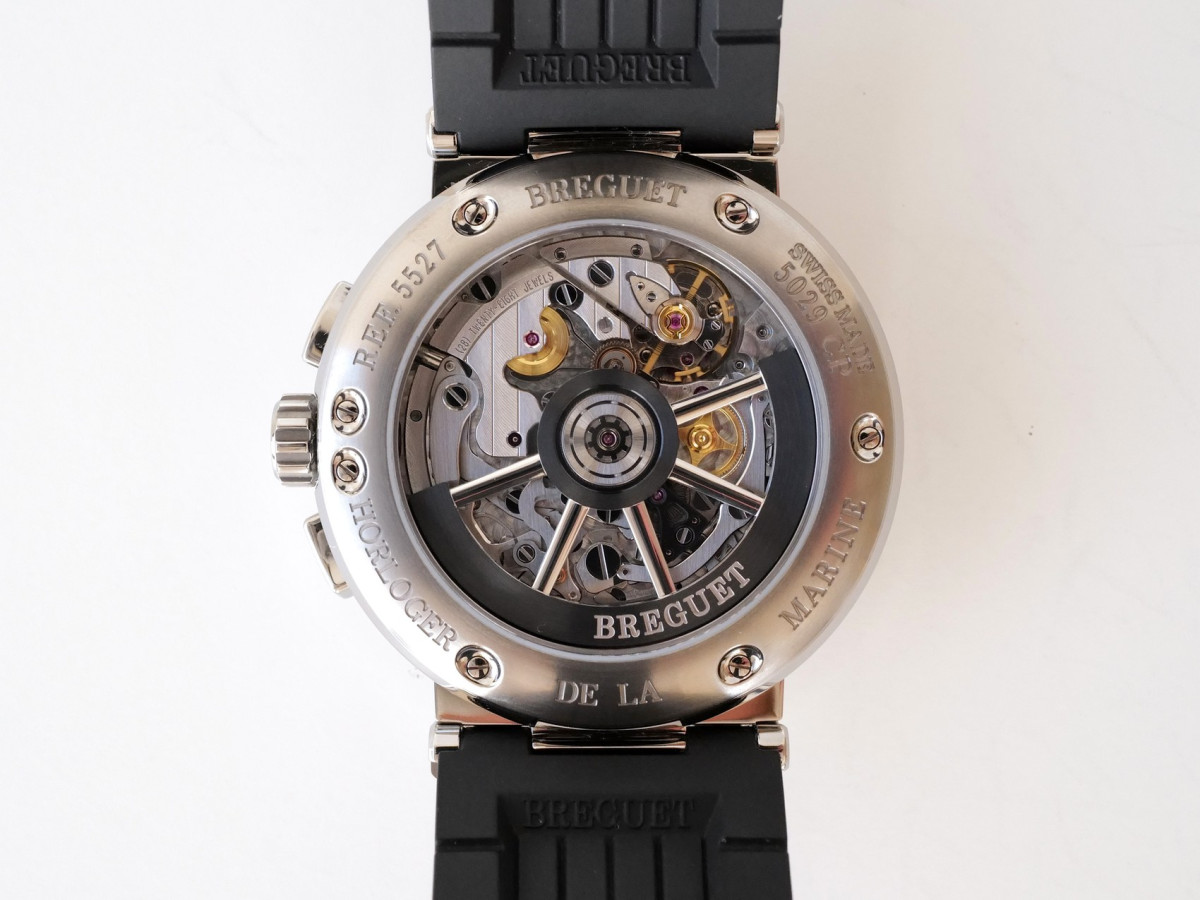 Швейцарские часы Breguet Marine Chronograph Titanium Rhodium Dial 42