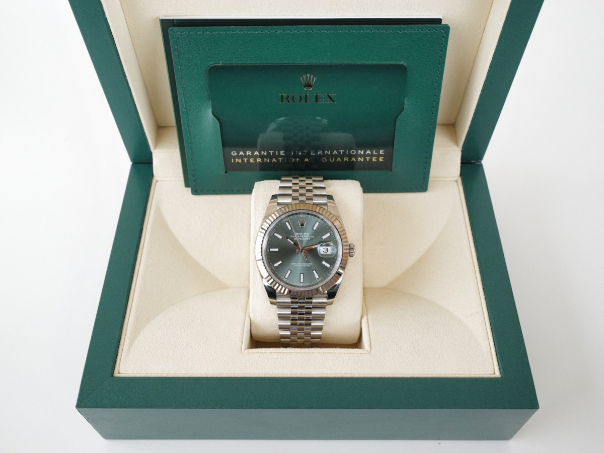 Швейцарський годинник Rolex Datejust 41 Jubilee Mint Green Dial (2025)