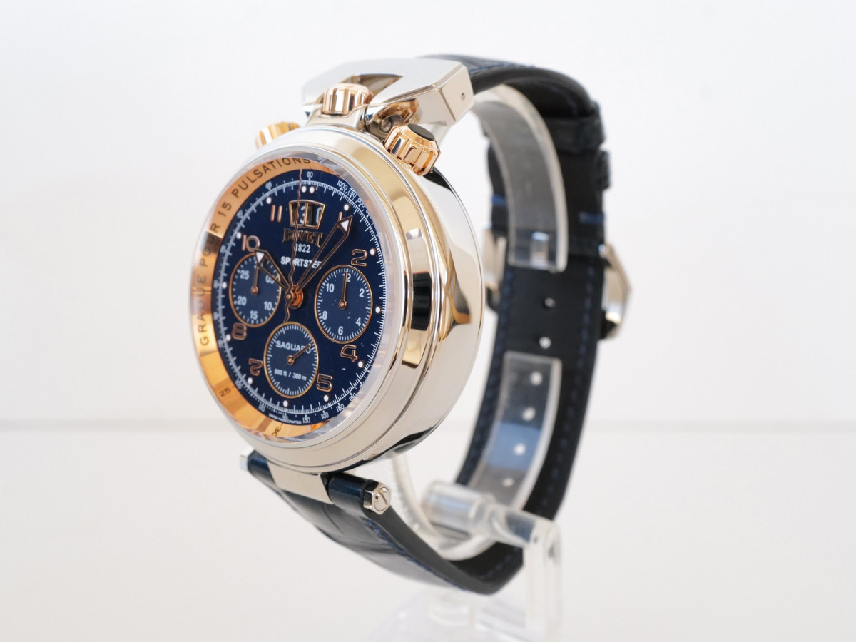 Швейцарський годинник Bovet Sportster Saguaro Chronograph Blue Dial 46